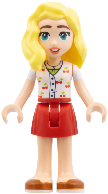 Friends Matilde - White Top with Cherries, Red Skirt, Dark Orange Shoes