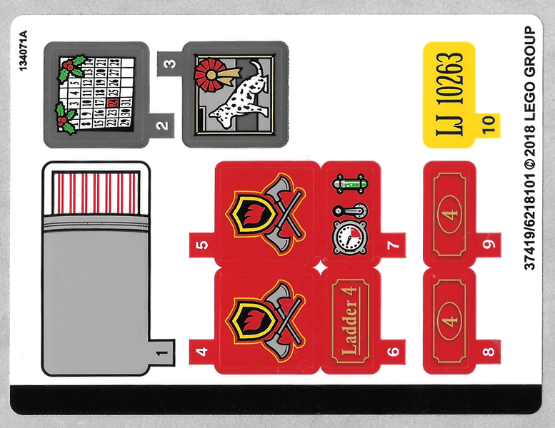 Stickervellen voor Set 10263 - (37419/6218101)