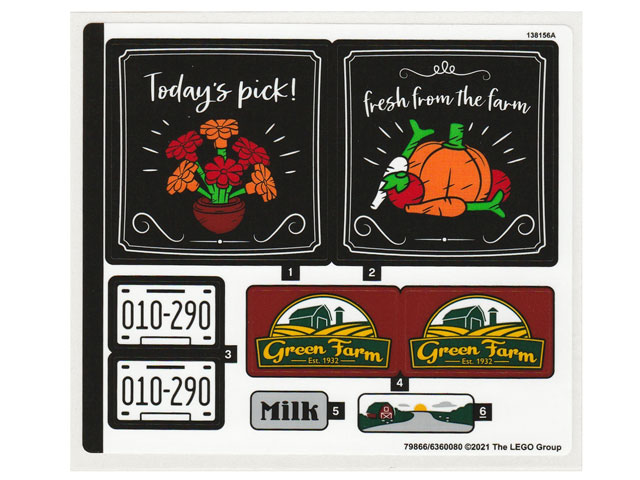 Stickervellen voor Set 10290, Sheet 1 - (79866/6360080)