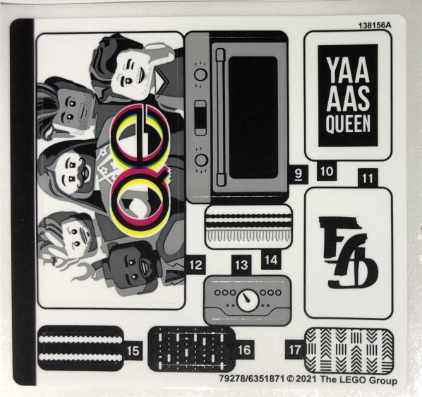 Stickervellen voor Set 10291, Sheet 1 - (79278/6351871)