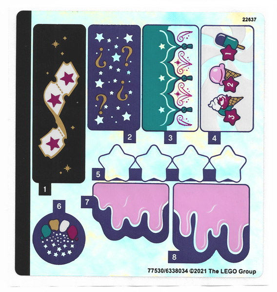 Sticker Sheet for Set 41687, Iridescent Mirrored - (77530/6338034)
