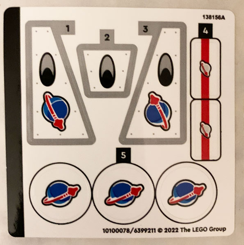 Sticker Sheet for Set 60350, Sheet 1 - (10100078/6399211)