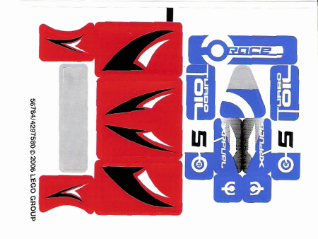 Sticker Sheet for Set 6111 - Sheet 1, Blue Renegade and Road Hero (56784/4297580)