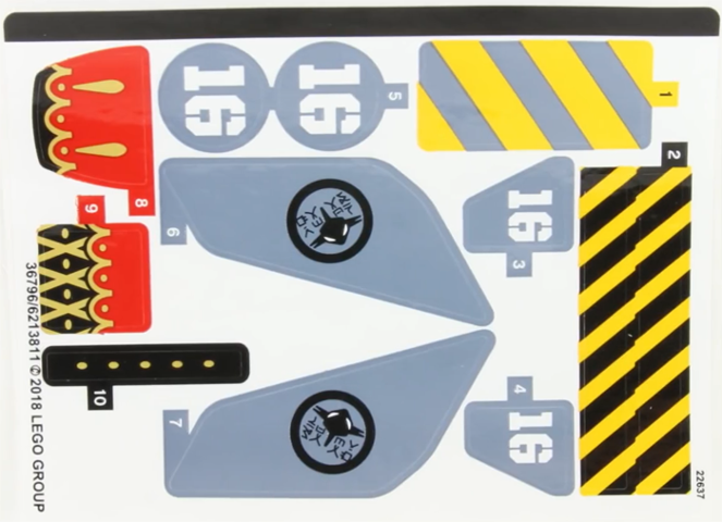 Sticker Sheet for Set 70629 - (36796/6213811)