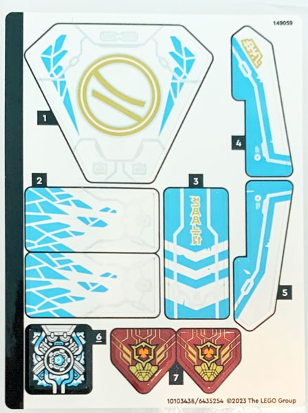Sticker Sheet for Set 71791 - (10103438/6435254)
