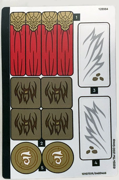 Sticker Sheet for Set 71809 - (10107519/6480466)