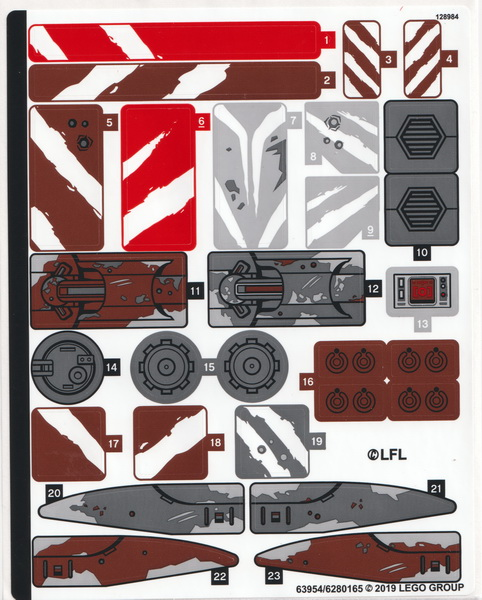 Sticker Sheet for Set 75254 - (63954/6280165)