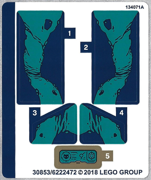 Sticker Sheet for Set 76101 - (30853/6222472) or (38053/6222472)