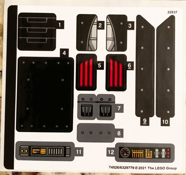 Sticker Sheet for Set 76181 - (74526/6329779)