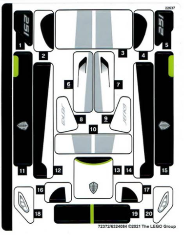 Sticker Sheet for Set 76900 (72372/6324084)