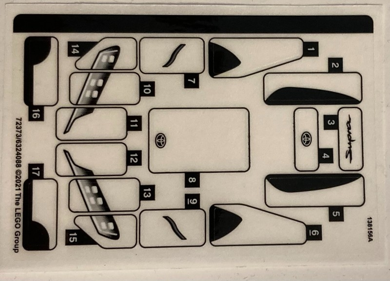Sticker Sheet for Set 76901 - (72373/6324088)