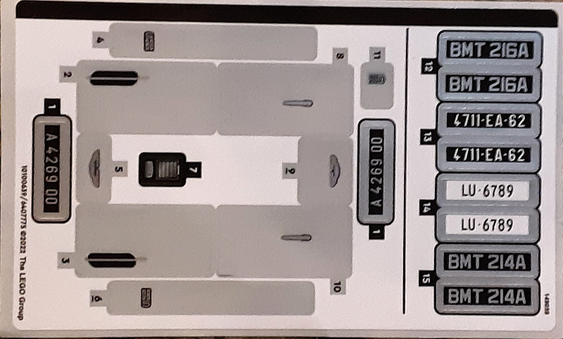 Sticker Sheet for Set 76911 - (10100639/6407775)