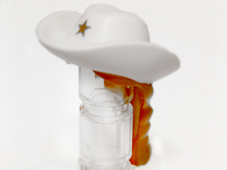 Minifiguur, Haar Combo, Hoed met Haar, Cowboy met Ster en Medium Nougat Haar in Vlecht Patroon