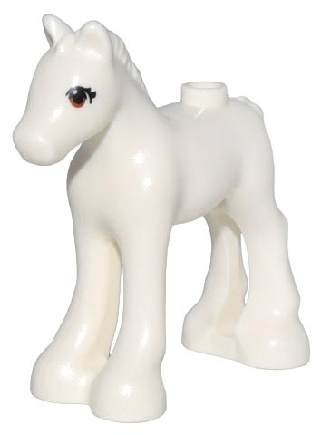 Cavallo, Friends, Puledro con Occhi Neri e Arancione Scuro con Motivo 2 Ciglia