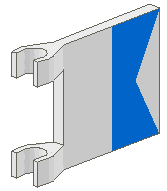 Vlag 2 x 2 Vierkant met Duiker Blauw Patroon aan Beide Zijden