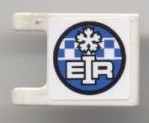 Vlag 2 x 2 Vierkant met Sneeuwvlok en 'EIR' Patroon aan Beide Zijden (Stickers) - Set 8124