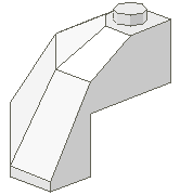 Brick, Modified Facet 3 x 3 x 2 Top