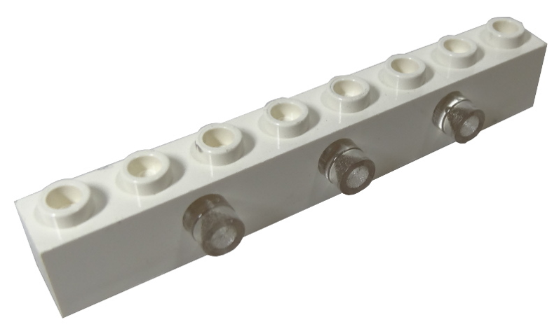 Electric, Light Brick 1 x 8 with 3 Front Light Prisms