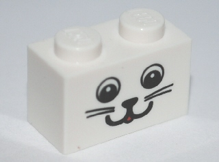 Steen 1 x 2 con Patrón Cara de Gato