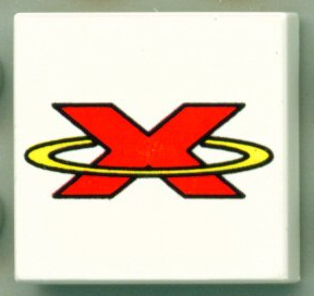 Tile 2 x 2 with Red and Yellow Extreme Team Logo Pattern