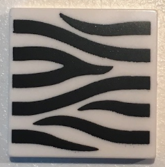 Tile 2 x 2 with Zebra Stripes Pattern