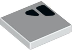 Tile 2 x 2 with Black Air Vent Grille Pattern Model Left Side