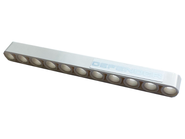 Technic, Liftarm Thick 1 x 11 with Silver 'DEFENDER' Pattern (Sticker) - Set 42110
