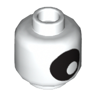 Minifigure, Head without Face with Large Black Eye with Pupil Pattern