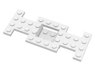 Vehicle, Base 4 x 10 x 2/3 with 2 x 2 Recessed Center with Smooth Underside, No Center Hole
