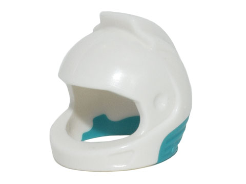 Minifigure, Headgear Helmet Space, City Astronaut with Molded Dark Turquoise Neck Base Pattern
