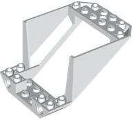 Aircraft Fuselage Aft Section Bottom 6 x 8 x 4 with 4 x 6 Cargo Door Cutout, 2 Holes and 2 Pin Holes