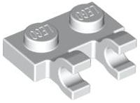 Plate, Modified 1 x 2 with 2 U Clips (Horizontal Grip)