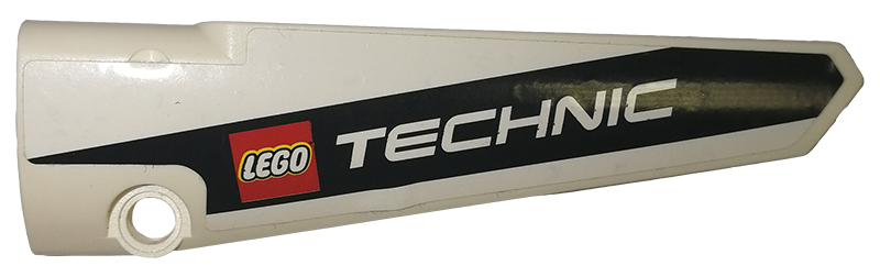 Technic, Panel Fairing # 6 Long Smooth, Side B with Black Line and 'LEGO TECHNIC' Logo Pattern (Sticker) - Set 42039