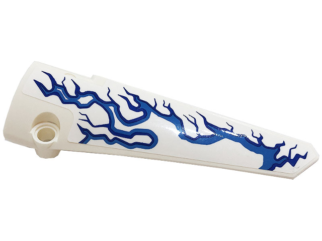 Technic, Panel Fairing # 6 Long Smooth, Side B with Blue and Dark Azure Lightning Pattern (Sticker) - Set 42128