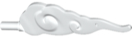 Wave Rounded Straight Swirls with Bar End (Cloud / Wind Gusts)