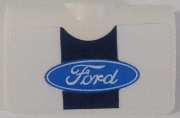Technic, Panel Curved 2 x 3 x 1 with Dark Blue Stripe and Blue Ford Logo Pattern (Sticker) - Set 42154