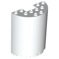 Cylinder Half 3 x 6 x 6 with 1 x 2 Cutout