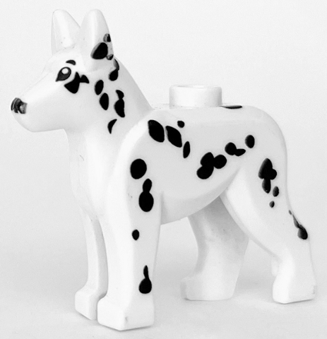 Dog, Alsatian / German Shepherd with Black Eyes, Nose and Spots Pattern