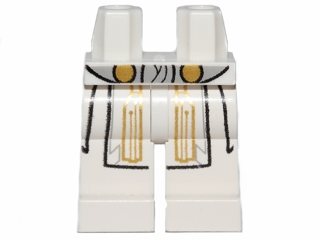 Hips and Legs with SW Jedi Robe with Gold Markings Pattern