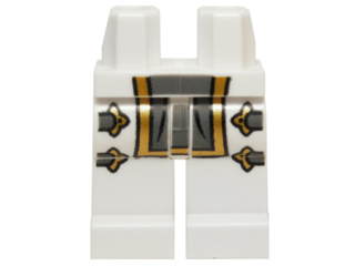 Hips and Legs with Gray and Gold Loincloth and 4 Gold Clasps Pattern