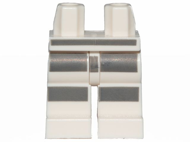 LEGO part Hips and Legs with Dark Bluish Gray Prison Stripes Pattern 970c00pb0466