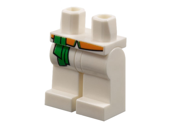 Hips and Legs with Green Sash and Orange Belt Pattern