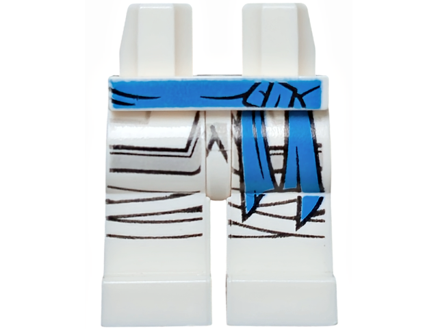 Hips and Legs with Dark Azure Sash and Leg Wrappings Pattern