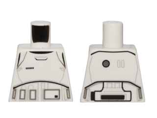 Torso SW Armor Stormtrooper Ep. 7 with Black, Gray and Dark Gray Lines Pattern