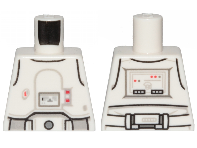LEGO part Torso SW Armor Snowtrooper with Printed Back Pattern 2 973pb3504