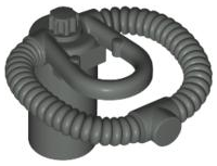 Minifigure Breathing Apparatus, Scuba Regulator and Air Tank with Bar Holder