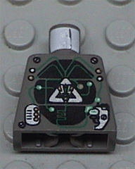 Torso Space Insectoids Silver Logo on Black Panels, 2 Silver Panels Pattern