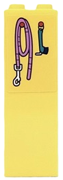 Steen 1 x 2 x 5 met Hangende Middel Lavendel Touw Paardenhalster en Donker Turquoise Hoefschraaper Patroon (Sticker) - Set 41683