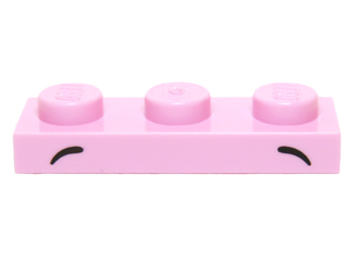 Plate 1 x 3 with 2 Small Black Arcs, High and Wide Set Pattern (Unikitty Eyebrows)