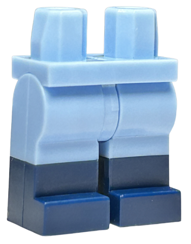 Hips and Legs with Molded Dark Blue Lower Legs / Boots Pattern